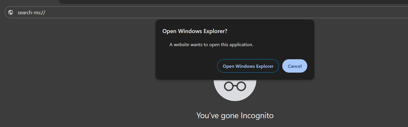 prompt to open windows explorer