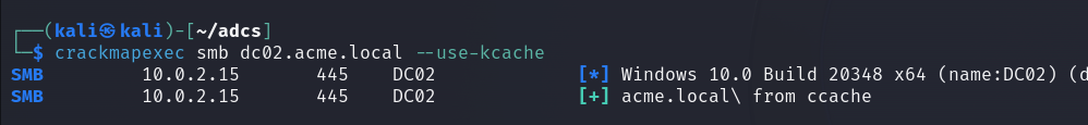 crackmapexec success