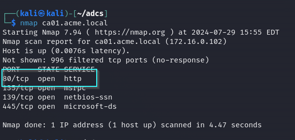 nmap ca